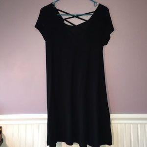 Jersey shift dress with Cross-cross back